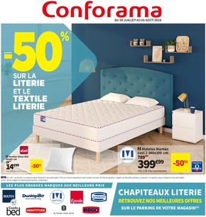 Catalogue Conforama à Marseille | Jusqu'à -50% sur la literie et le textile literie | 09/07/2024 - 05/08/2024