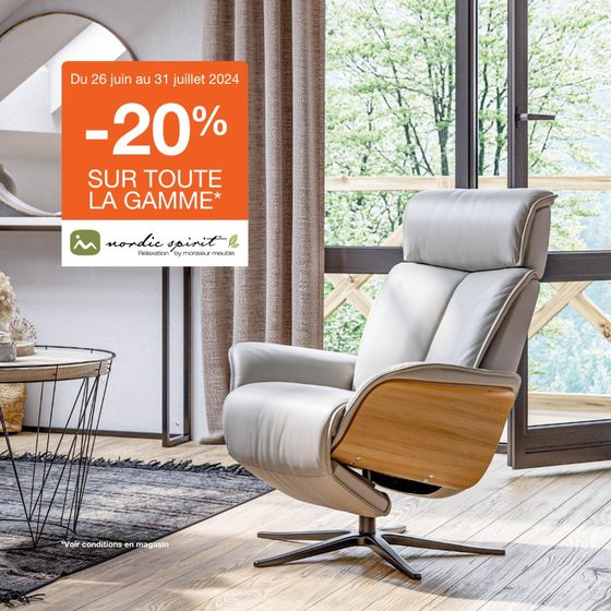 Catalogue monsieur meuble à Lyon | Jusqu’au 31 juillet, profitez de -20% sur toute la gamme NORDIC SPIRIT by Monsieur Meuble ! | 10/07/2024 - 31/07/2024