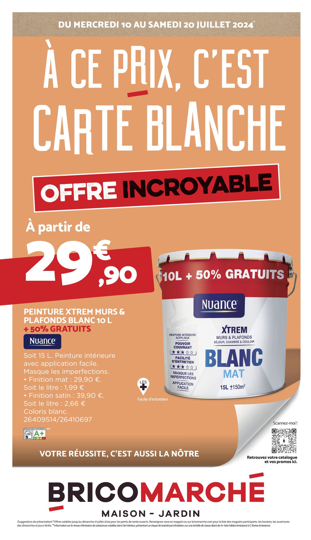 Catalogue Bricomarché A ce prix, c'est carte blanche, page 00001