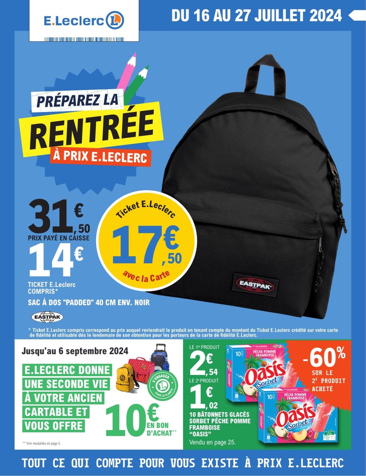 Catalogue Préparez la rentrée à prix E.Leclerc, page 00001