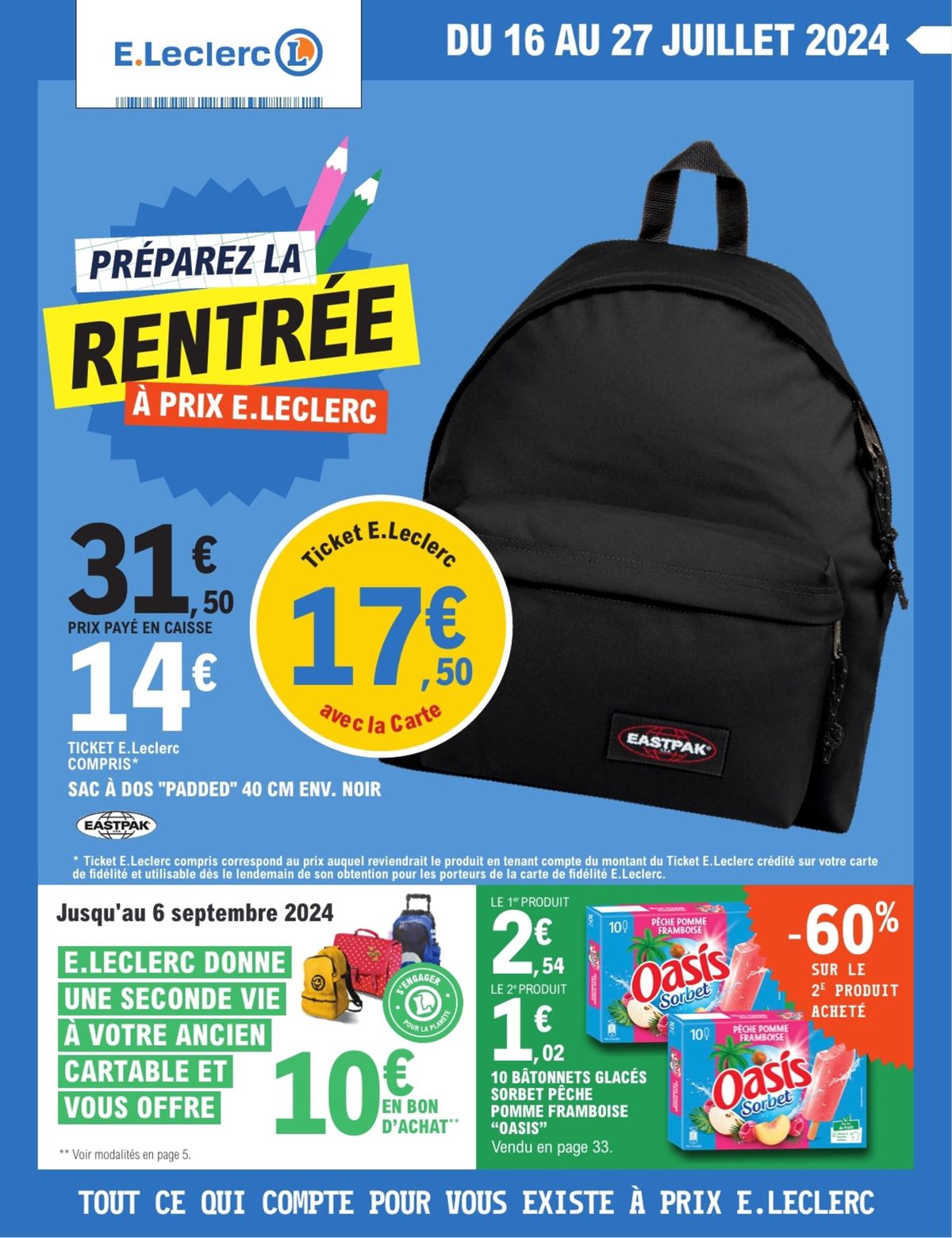 Catalogue Préparez la rentrée à prix E.Leclerc, page 00001