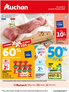 Promos de Supermarchés à Bordeaux | Format XXL à prix XXS ! sur Auchan Hypermarché | 23/07/2024 - 29/07/2024