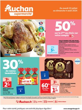 Catalogue Auchan Supermarché à Vitrolles (Bouches du Rhône) | L'été s'invite dans votre assiette ! | 23/07/2024 - 04/08/2024