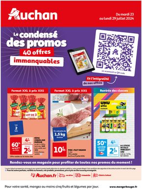 Promos de Supermarchés à Troyes | Format XXL à prix XXS ! sur Auchan Hypermarché | 23/07/2024 - 29/07/2024