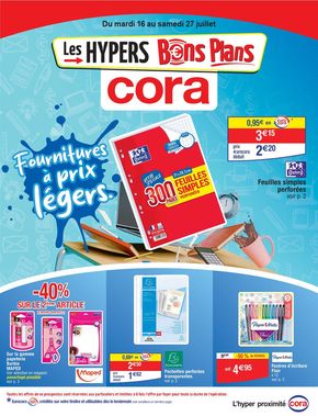Catalogue Cora à Paris | Fournitures à prix légers | 15/07/2024 - 27/07/2024