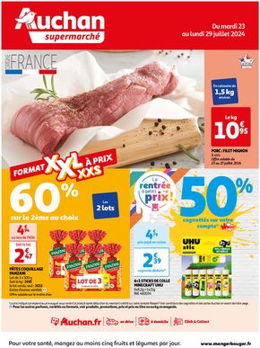 Catalogue Auchan Supermarché | Format XXL à prix XXS ! | 23/07/2024 - 29/07/2024