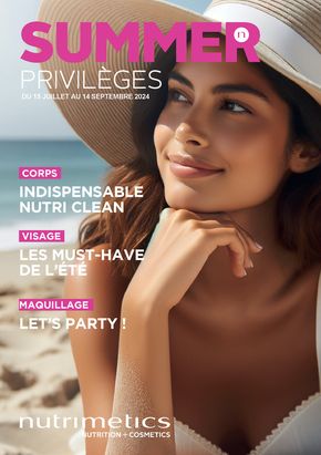 Promos de Beauté à Lyon | Summer privilèges sur Nutrimetics | 16/07/2024 - 14/09/2024