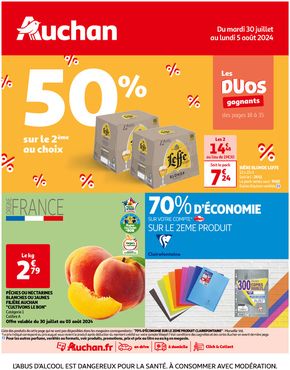 Catalogue Auchan Hypermarché à Dieppe | Les duos gagnants ! | 30/07/2024 - 05/08/2024