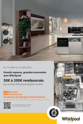 Catalogue Boulanger à Paris |  OFFRE WHIRLPOOL : JUSQU'À 200€ REMBOURSÉS ! | 17/07/2024 - 12/08/2024