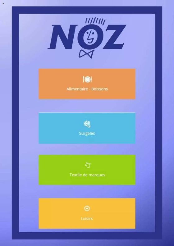 Catalogue Noz à Nantes | Voir les nouvelles promos de Noz et économisez en commandant chez Noz. | 17/07/2024 - 10/08/2024