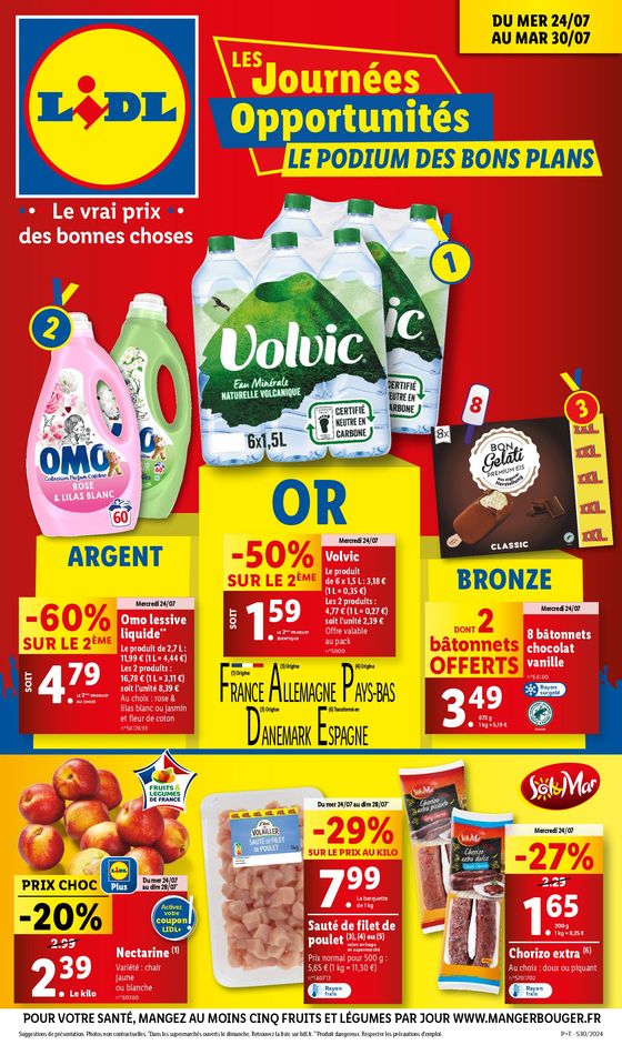 Catalogue Lidl à Marmande | Profitez des journées opportunités pour dénicher vos produits du quotidien à prix Lidl | 24/07/2024 - 30/07/2024