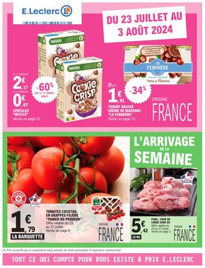 Catalogue E.Leclerc à Aix-en-Provence | L’arrivage de la semaine | 23/07/2024 - 03/08/2024