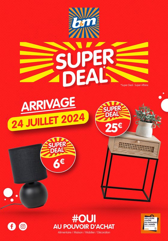 Catalogue B&M à Paris | Super Deal | 24/07/2024 - 31/08/2024