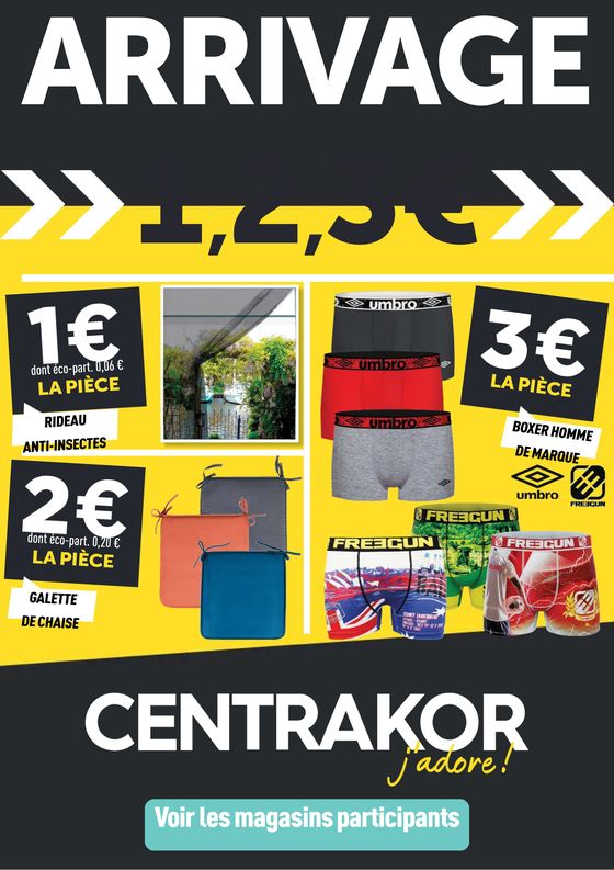 Catalogue Centrakor à Nice | Arrivage 1 2 3 € | 23/07/2024 - 28/07/2024