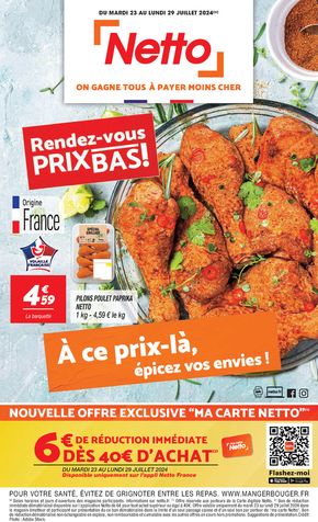 Promos de Discount Alimentaire à Dijon | À ce prix-là, épicez vos envies ! sur Netto | 23/07/2024 - 29/07/2024