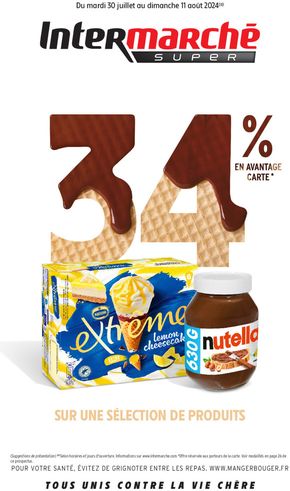 Catalogue Intermarché à Paris | 34% sur une sélection de produits | 23/07/2024 - 11/08/2024