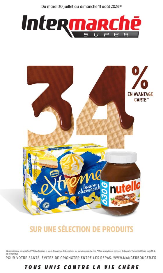 34% sur une sélection de produits