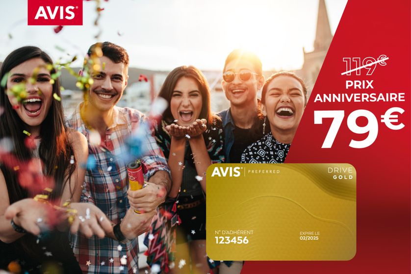 Catalogue Avis | Profitez de notre vente flash et obtenez la carte DRIVE GOLD pour seulement 79€ au lieu de 119€ ! | 23/07/2024 - 31/08/2024
