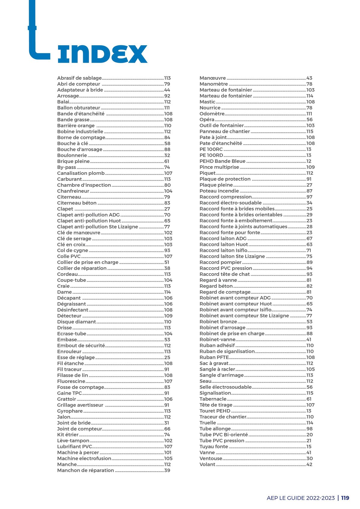 Catalogue Guide - Adduction d'eau potable, page 00119