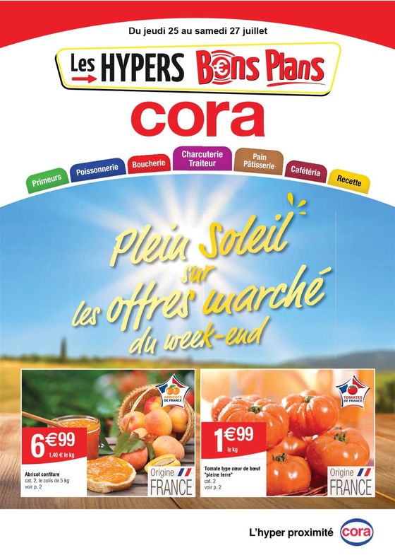 Catalogue Cora à Dijon | Les offres marché du week-end | 24/07/2024 - 27/07/2024