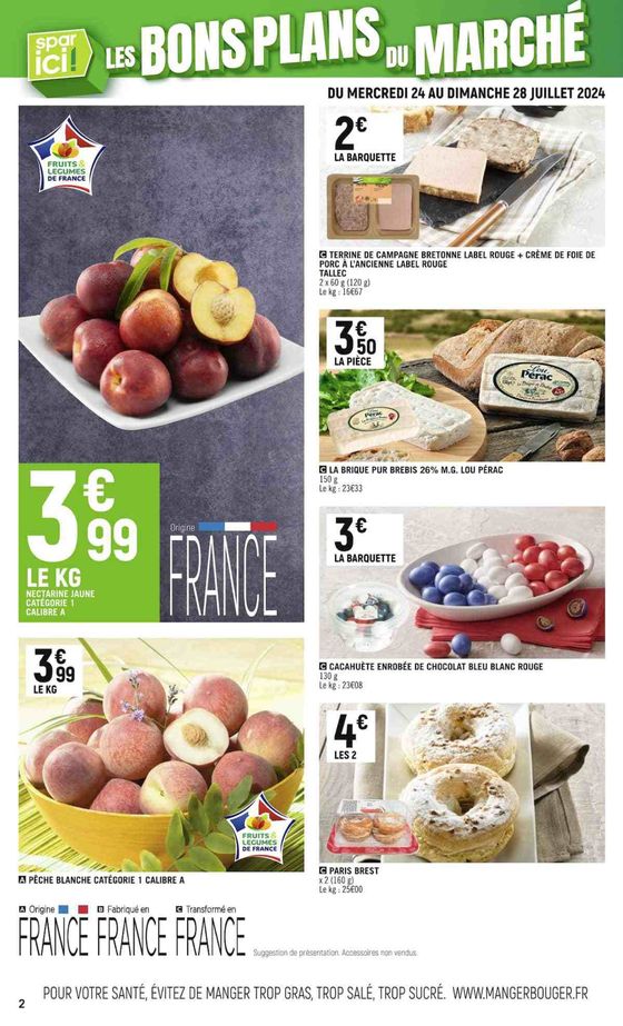 Catalogue Spar Supermarché | SPAR ICI LES PROMOS AU GOÛT DE L'ÉTÉ ! | 25/07/2024 - 04/08/2024