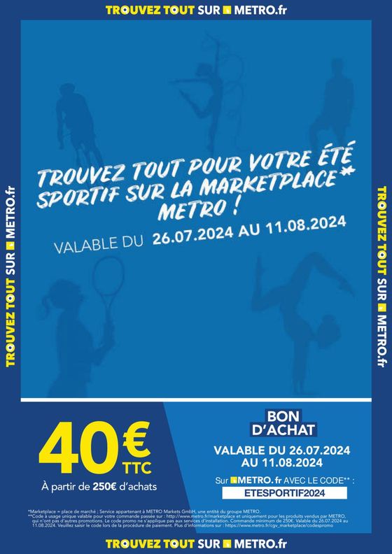 Metro Eté sportif Marketplace