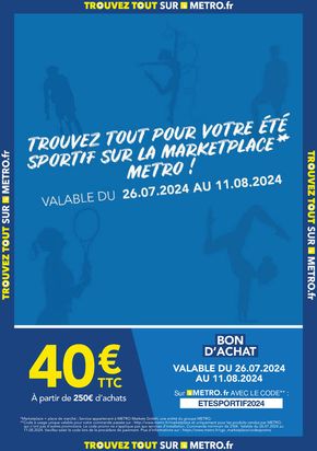 Catalogue Metro | Metro Eté sportif Marketplace | 26/07/2024 - 11/08/2024