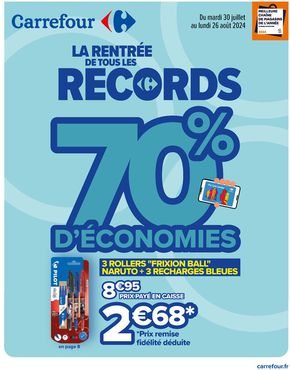Catalogue Carrefour Contact | La Rentree De Tous Les Records | 30/07/2024 - 26/08/2024