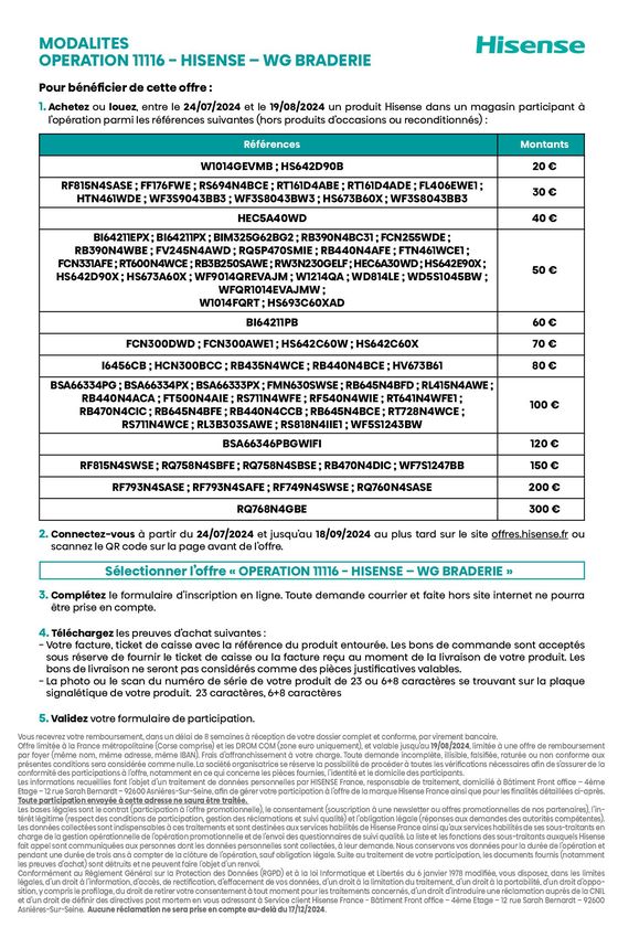 Catalogue Boulanger à Mandelieu-la-Napoule | OFFRE HISENSE : JUSQU'À 300€ REMBOURSÉS ! | 26/07/2024 - 19/08/2024