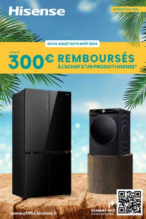 Promos de Multimédia et Electroménager à Nantes | OFFRE HISENSE : JUSQU'À 300€ REMBOURSÉS ! sur Boulanger | 26/07/2024 - 19/08/2024