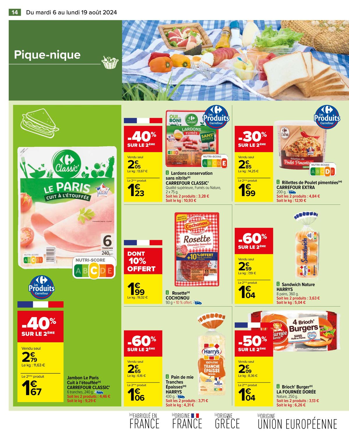 Catalogue PIQUE-NIQUE -50% SUR LE 2ÈME, page 00016