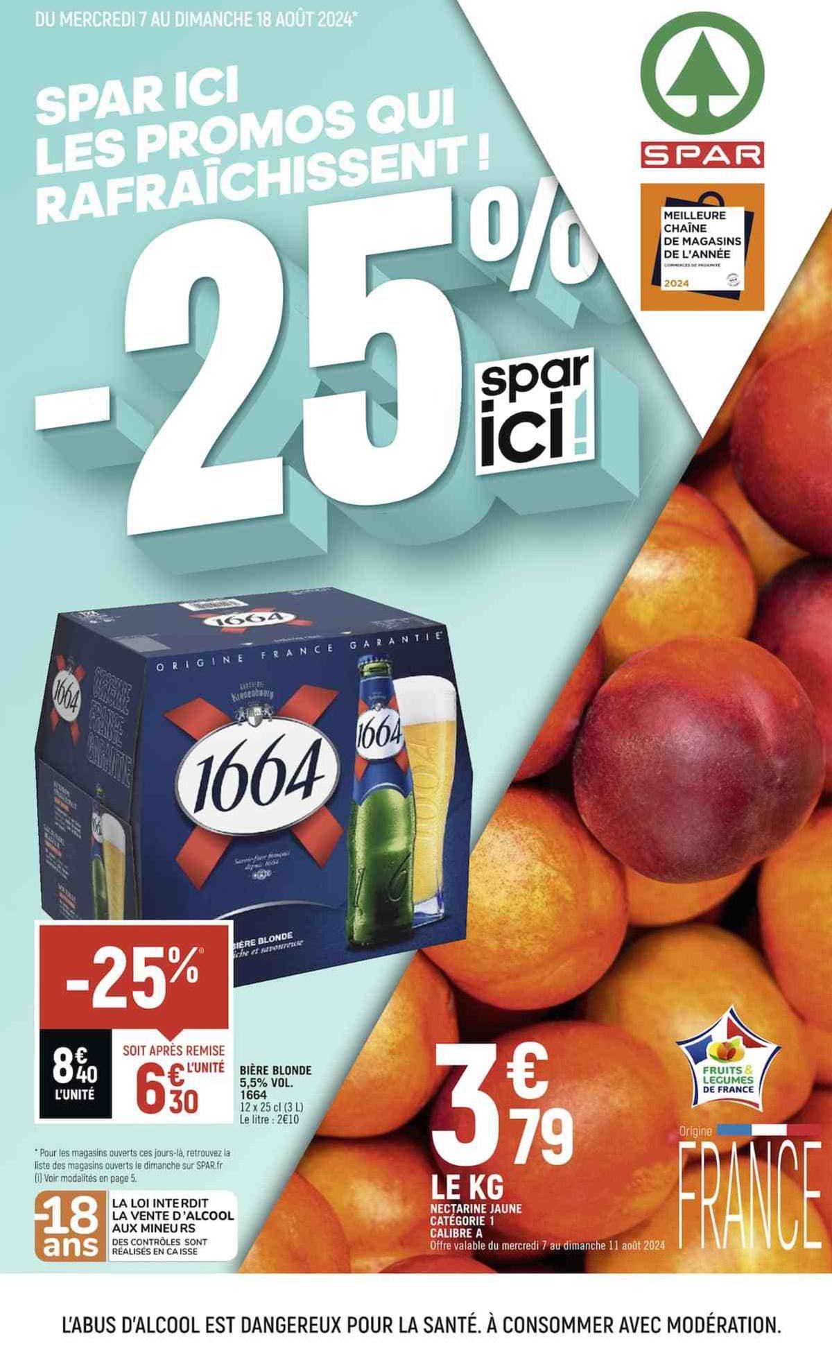 Catalogue SPAR ICI LES PROMOS QUI RAFRAICHISSENT !, page 00001