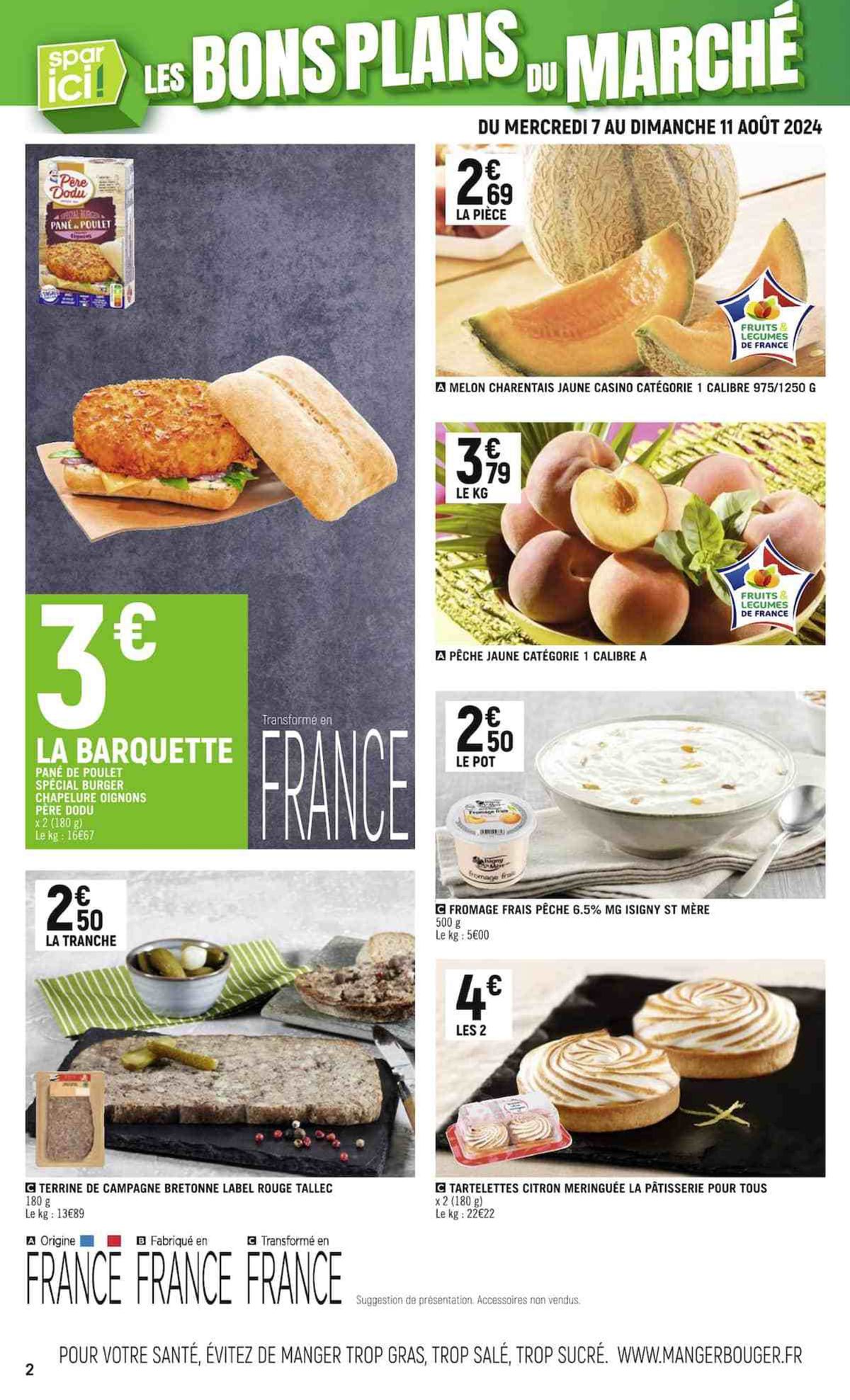 Catalogue SPAR ICI LES PROMOS QUI RAFRAICHISSENT !, page 00002