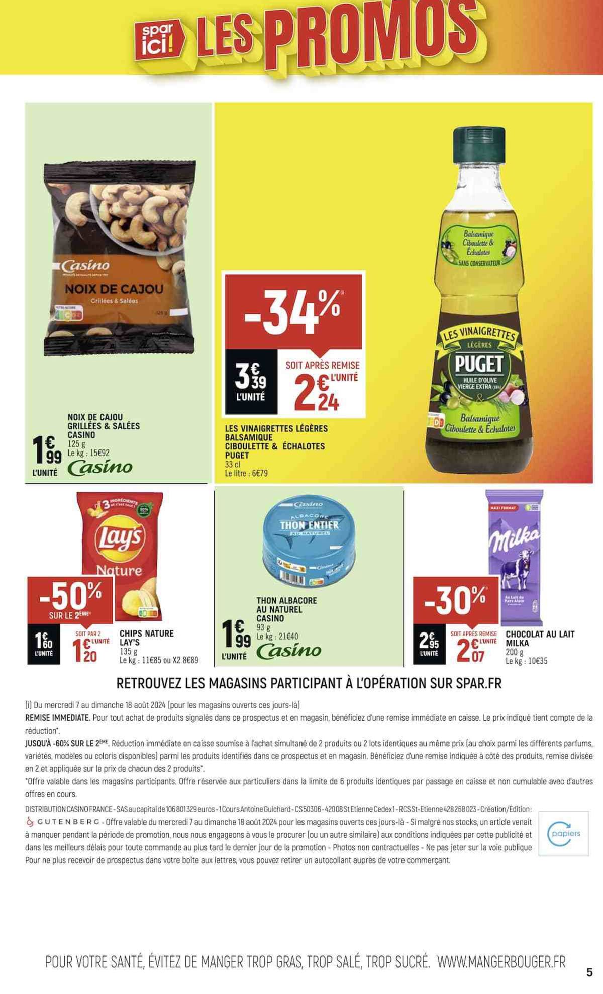 Catalogue SPAR ICI LES PROMOS QUI RAFRAICHISSENT !, page 00005