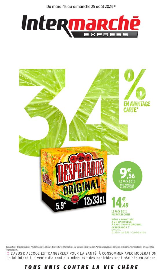 34% sur une sélection de produits