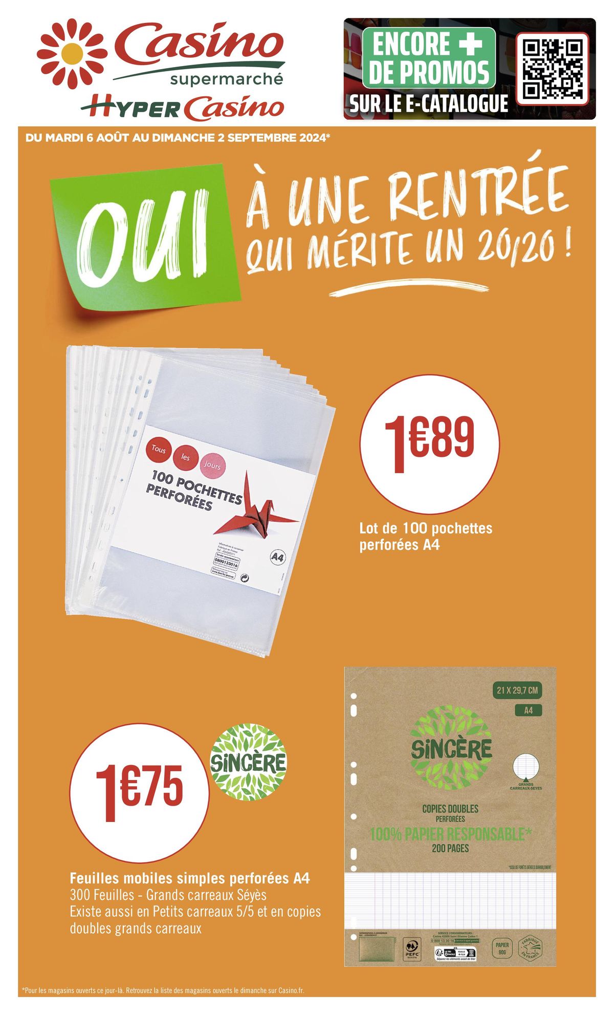 Catalogue OUI À UNE RENTRÉE QUI MÉRITE UN 20/20 !, page 00001