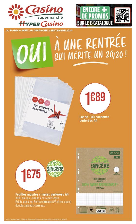 OUI À UNE RENTRÉE QUI MÉRITE UN 20/20 !