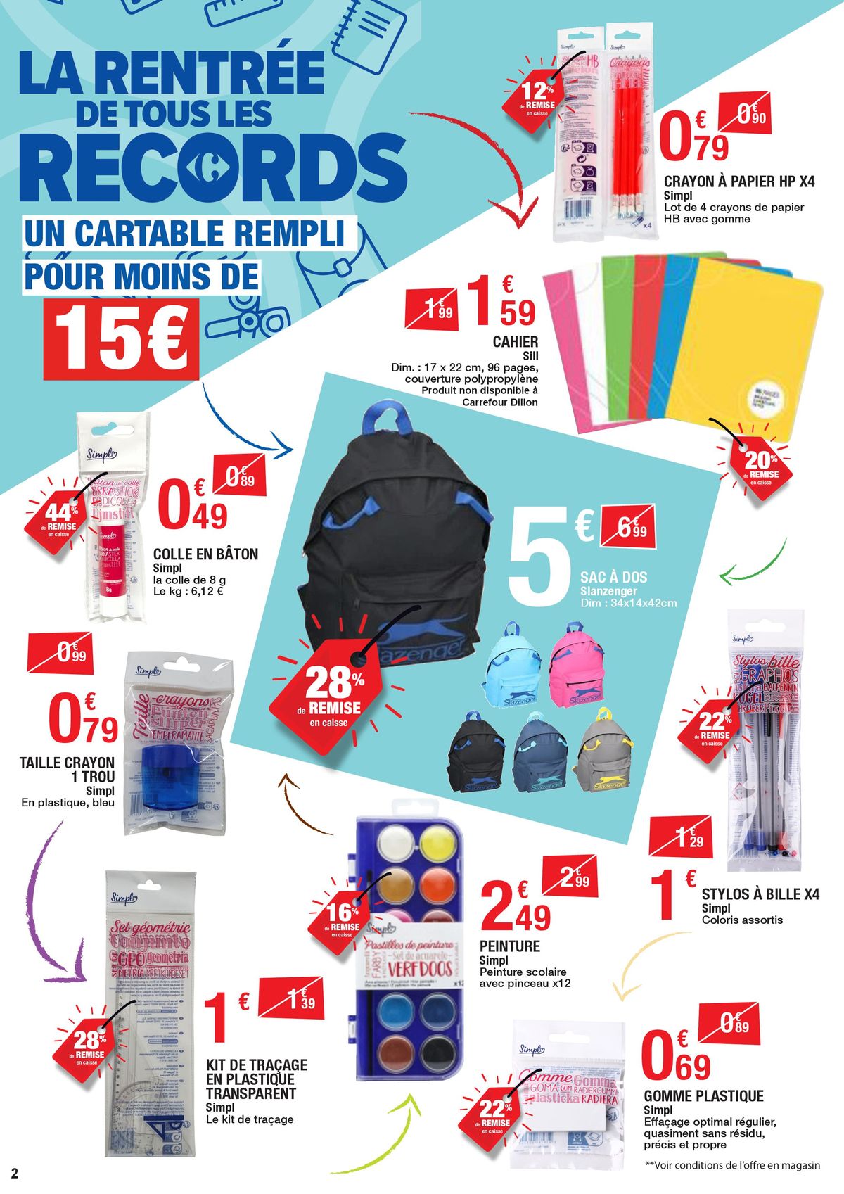 Catalogue Carrefour RENTREE DES CLASSES NON ALIMENTAIRE, page 00002