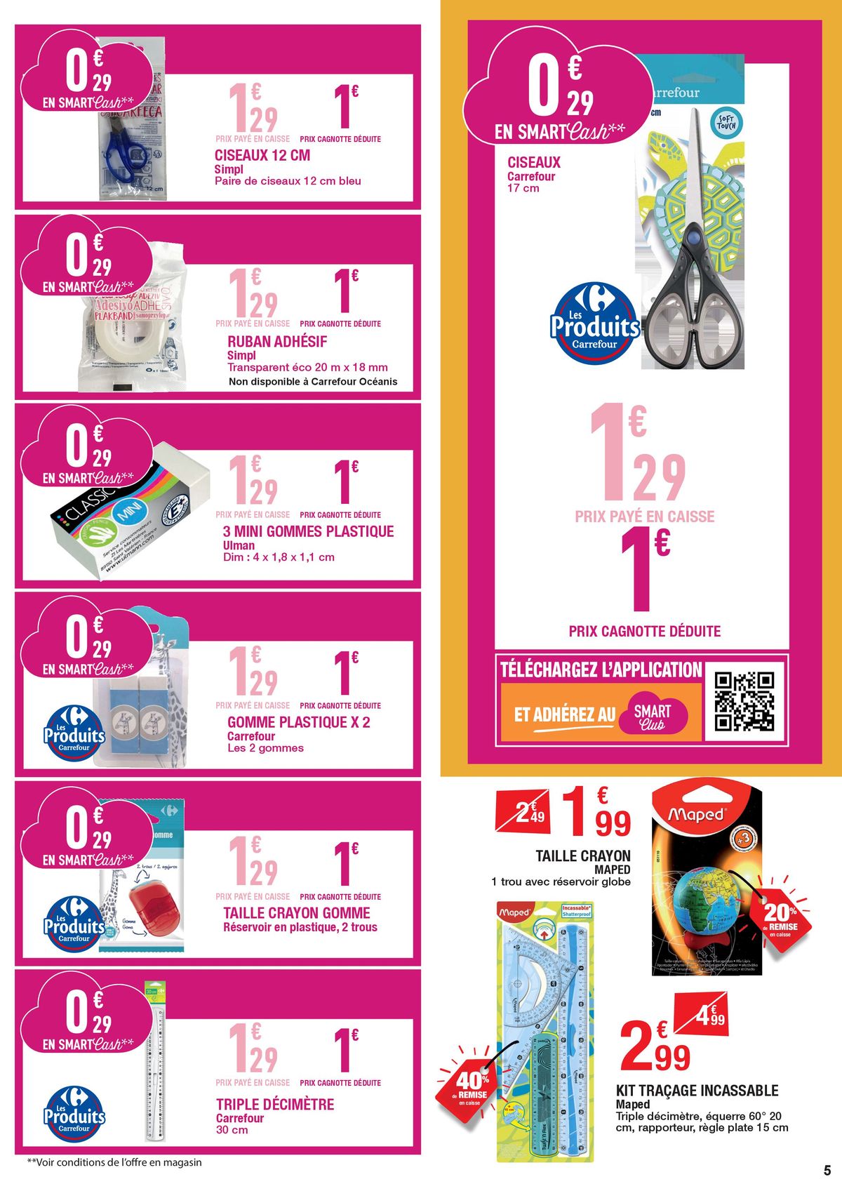 Catalogue Carrefour RENTREE DES CLASSES NON ALIMENTAIRE, page 00005