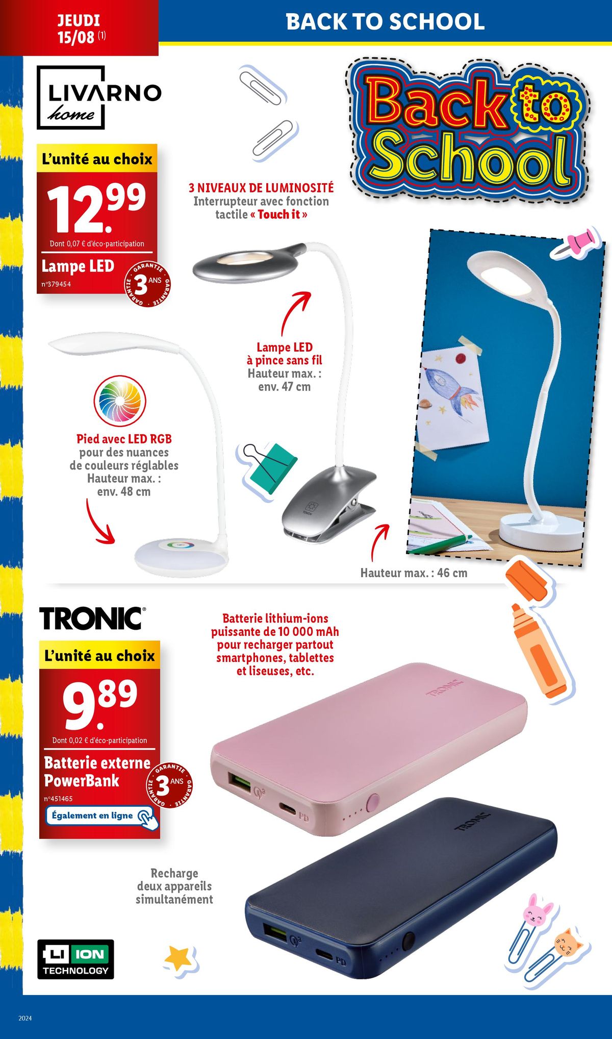 Catalogue  Profitez de nos offres maison, textile, et préparez la rentrée à petits prix chez Lidl !, page 00018