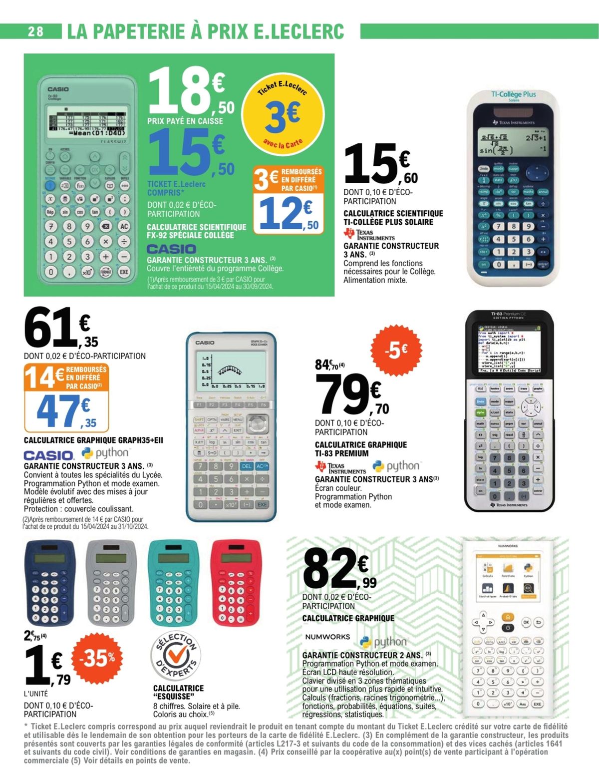 Catalogue La Rentrée des classes à prix E.Leclerc, page 00028