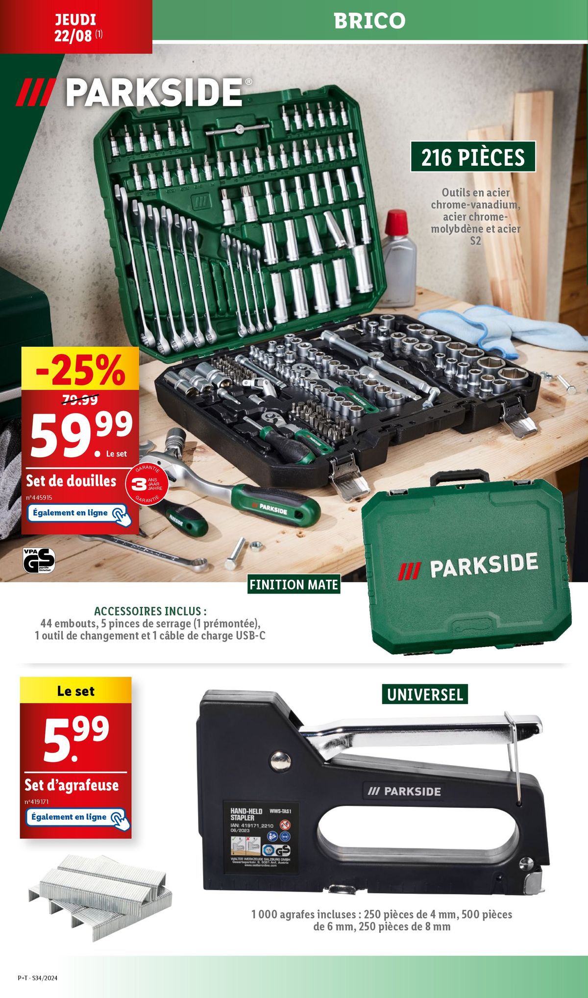 Catalogue RDV dans votre supermarché Lidl pour dénicher la bonne affaire sur les outils Parkside !, page 00004