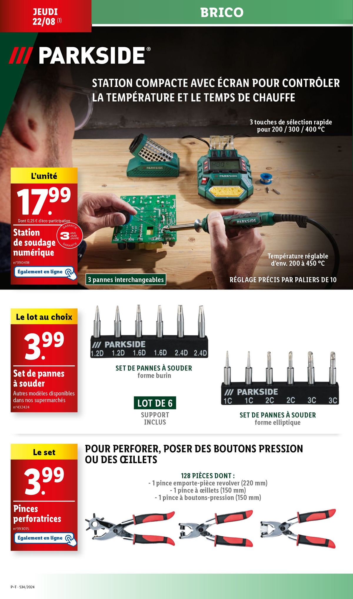 Catalogue RDV dans votre supermarché Lidl pour dénicher la bonne affaire sur les outils Parkside !, page 00008