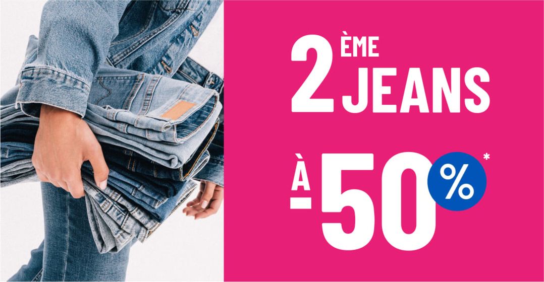2ème jeans à -50%