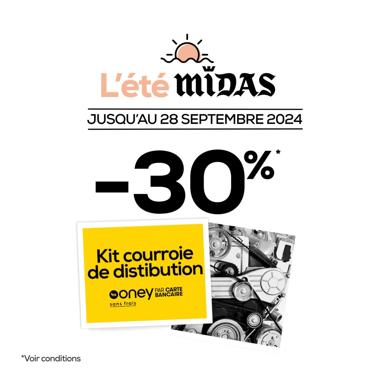 Catalogue Chez Midas, remplacer le kit courroie de distribution ne vous coûtera pas la peau des fesses ! , page 00001