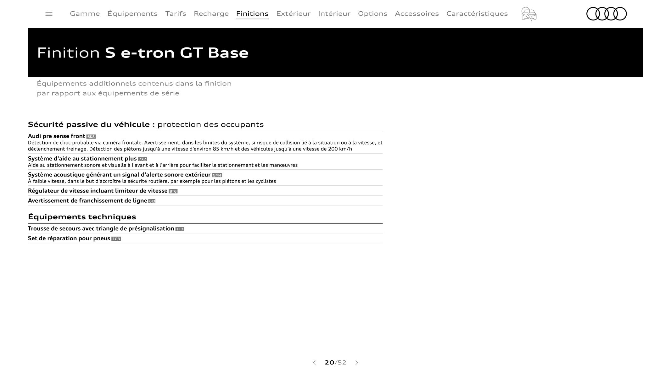 Catalogue Audi e-tron GT, page 00020