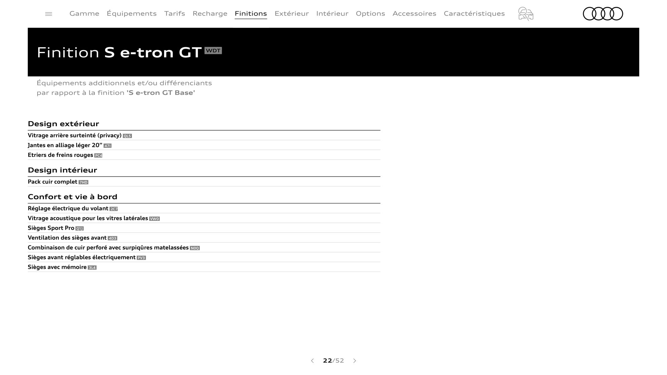 Catalogue Audi e-tron GT, page 00022