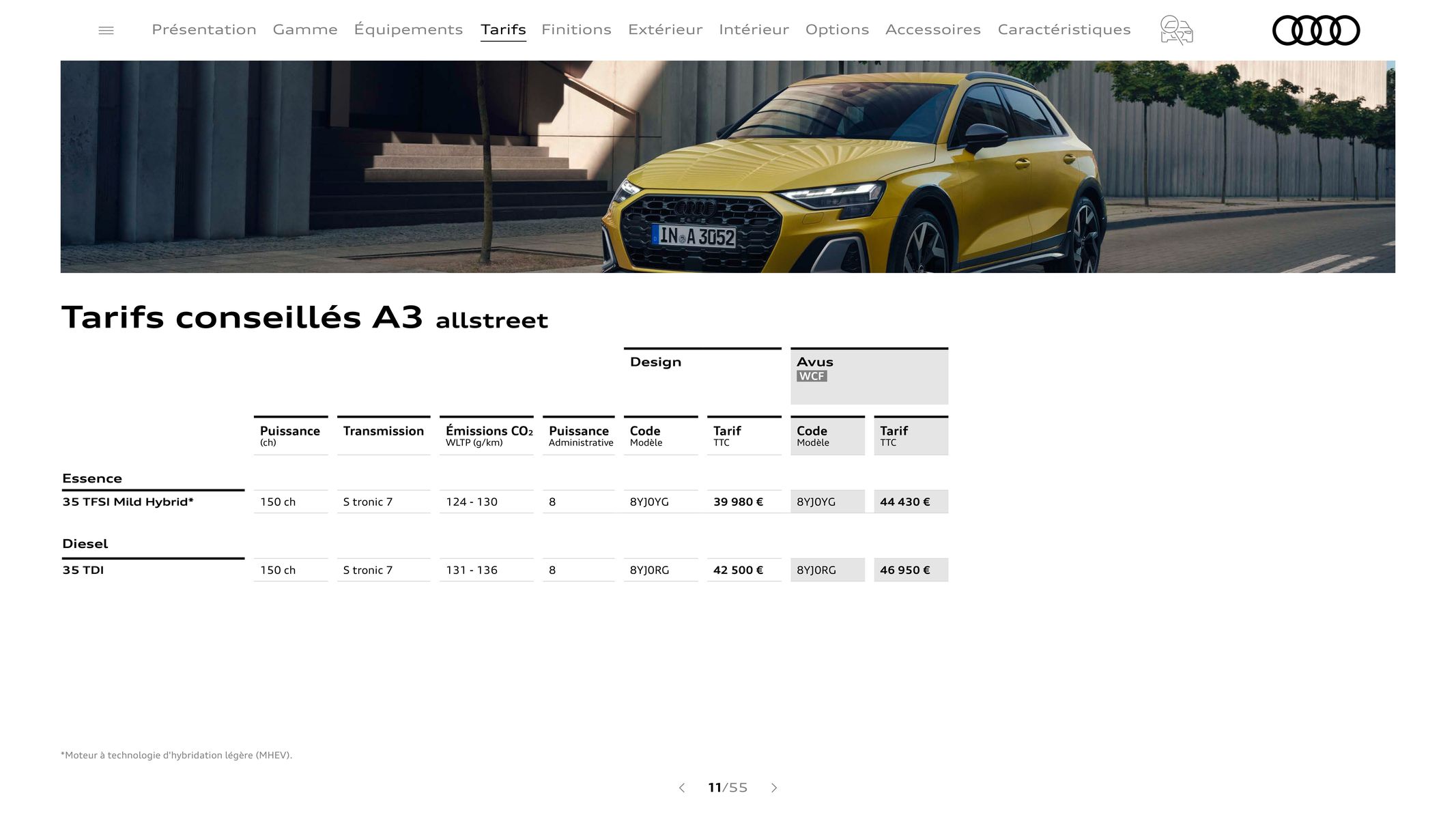 Catalogue Audi A3, page 00011