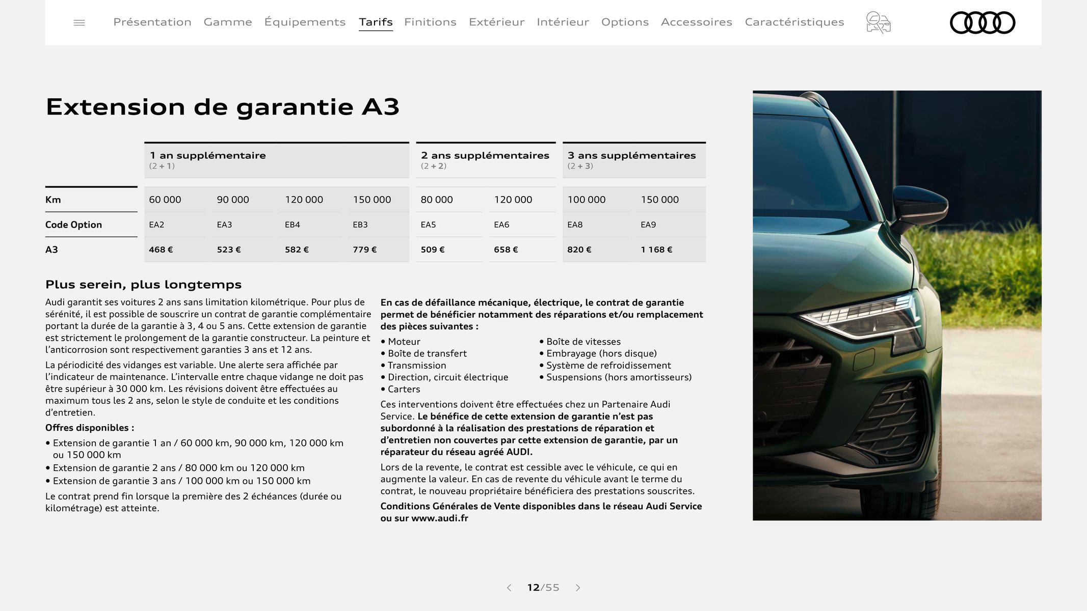 Catalogue Audi A3, page 00012