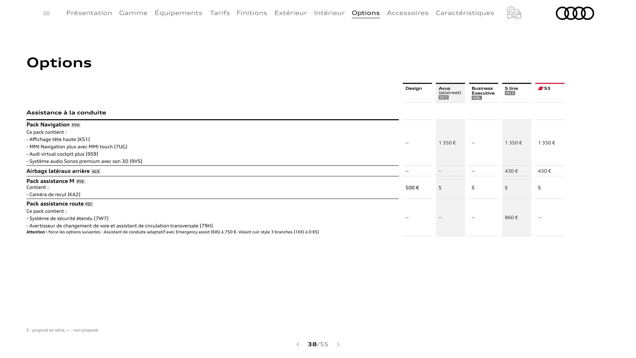 Catalogue Audi A3, page 00038